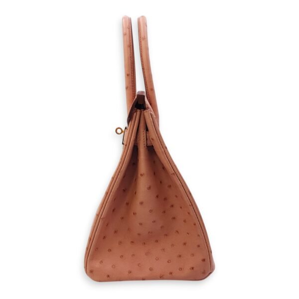 Birkin 30 Terre Cuite in Ostrich, Gold hardware - Image 3