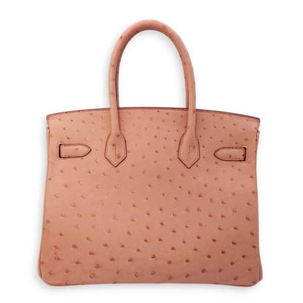 Birkin 30 Terre Cuite in Ostrich, Gold hardware - Image 2