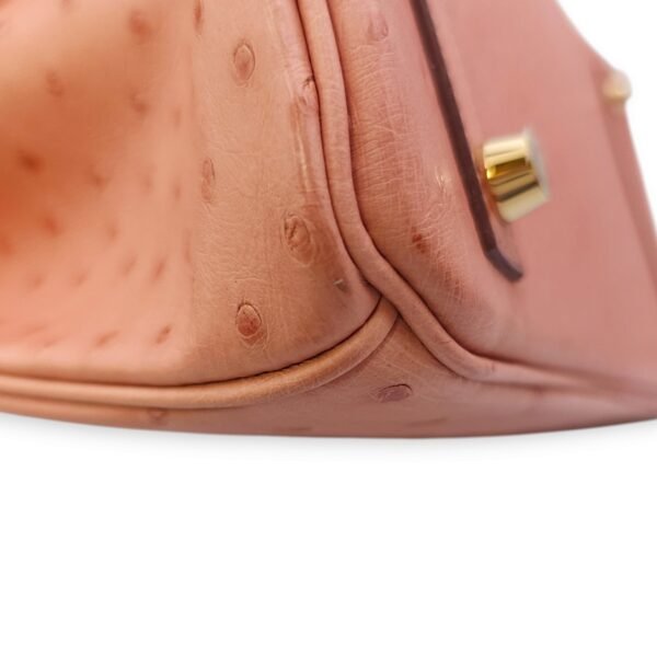 Birkin 30 Terre Cuite in Ostrich, Gold hardware - Image 8