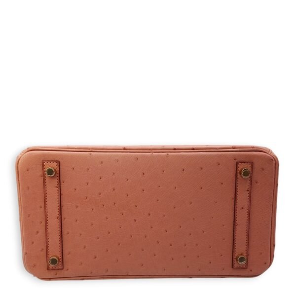 Birkin 30 Terre Cuite in Ostrich, Gold hardware - Image 5