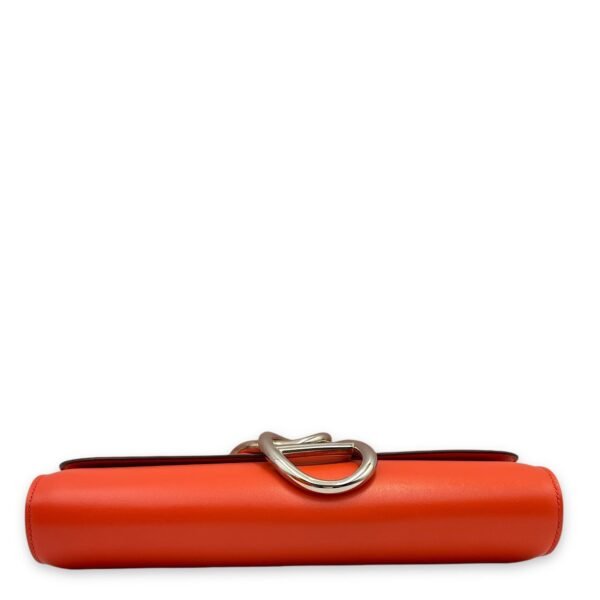 Egee Clutch Orange Poppy in Tadelakt, Palladium hardware - Image 5