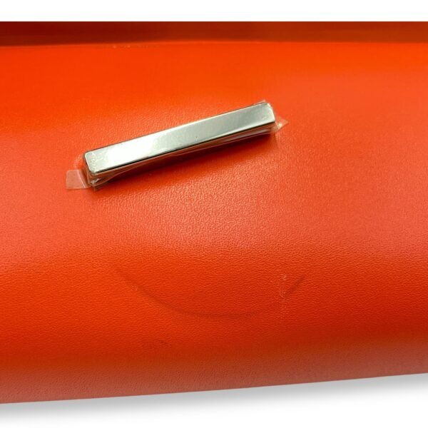 Egee Clutch Orange Poppy in Tadelakt, Palladium hardware - Image 8