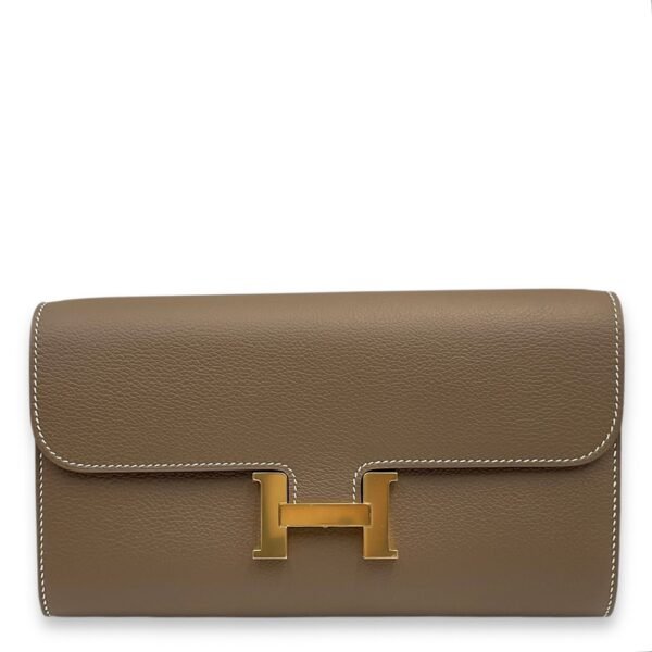 Constance To Go Etoupe in Evercolor, Gold hardware