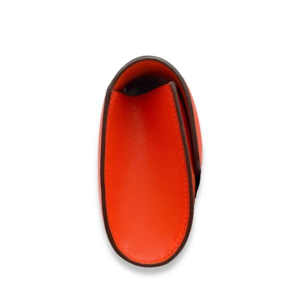 Egee Clutch Orange Poppy in Tadelakt, Palladium hardware - Image 3