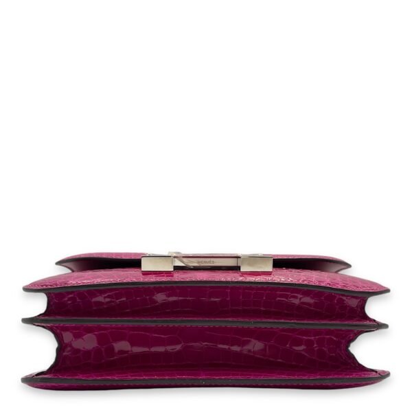 Constance 18 Purple in Shiny Alligator, Palladium hardware - Image 5