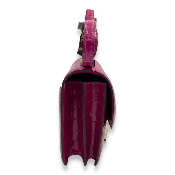 Constance 18 Purple in Shiny Alligator, Palladium hardware - Image 3