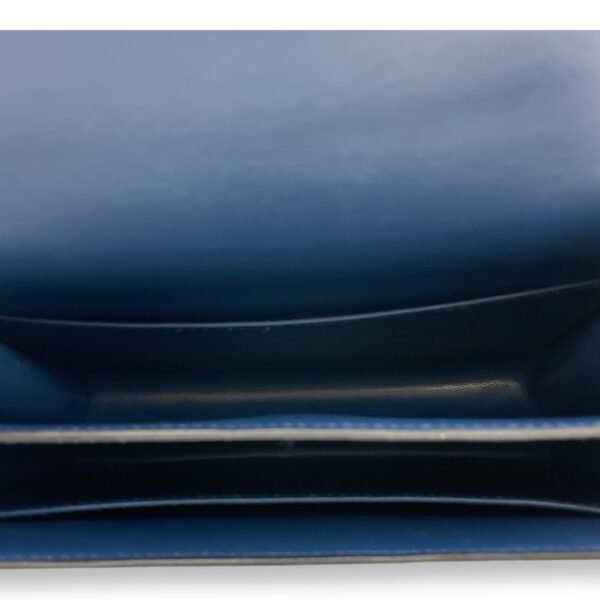 Constance 18 Blue Iris in Ostrich, Gold hardware - Image 6