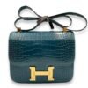 Constance 24 Colvert in Shiny Alligator, Gold hardware