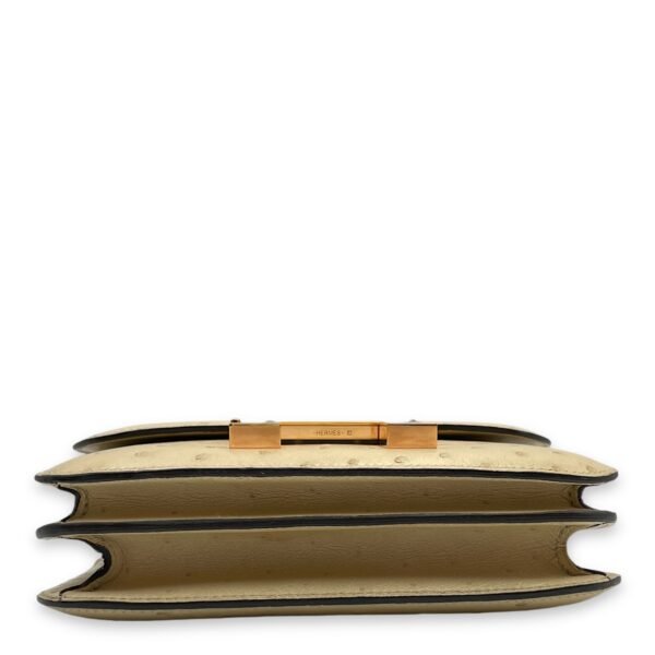 Constance 18 Parchemin in Ostrich, Rose Gold hardware - Image 5