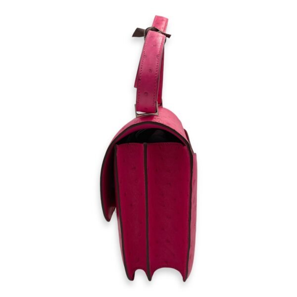 Constance 24 Pink in Ostrich, Palladium hardware - Image 4