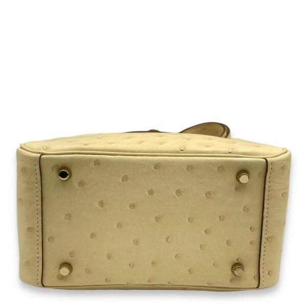 Lindy Mini Vanille in Ostrich, Gold hardware - Image 5