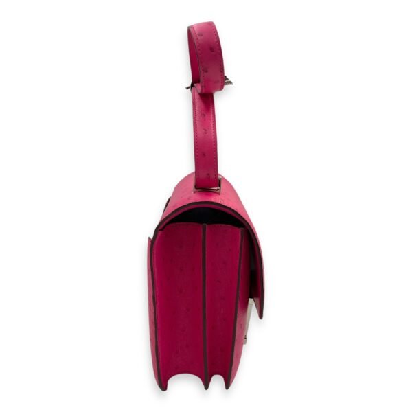 Constance 24 Pink in Ostrich, Palladium hardware - Image 3