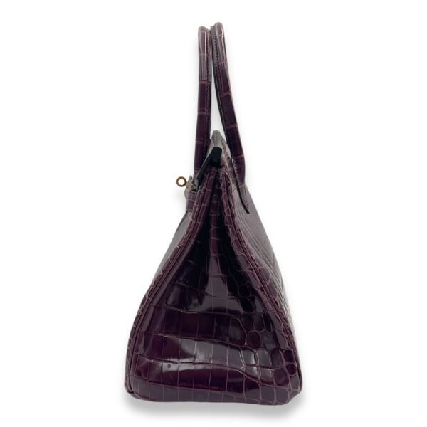 Birkin 30 Purple in Shiny Niloticus, Gold hardware - Image 4