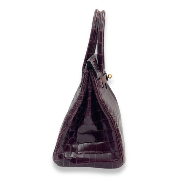 Birkin 30 Purple in Shiny Niloticus, Gold hardware - Image 3