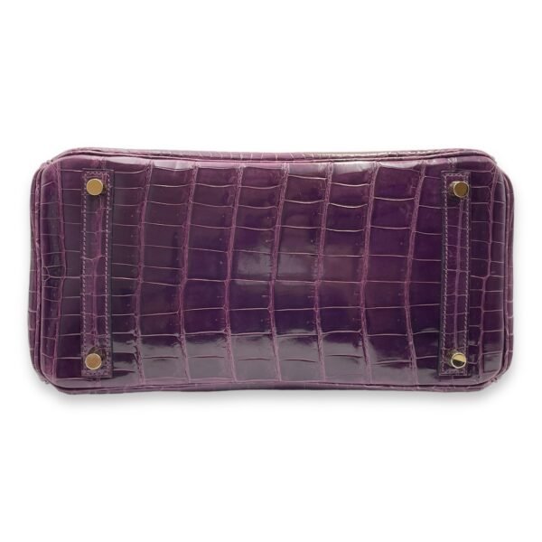 Birkin 30 Purple in Shiny Niloticus, Gold hardware - Image 5