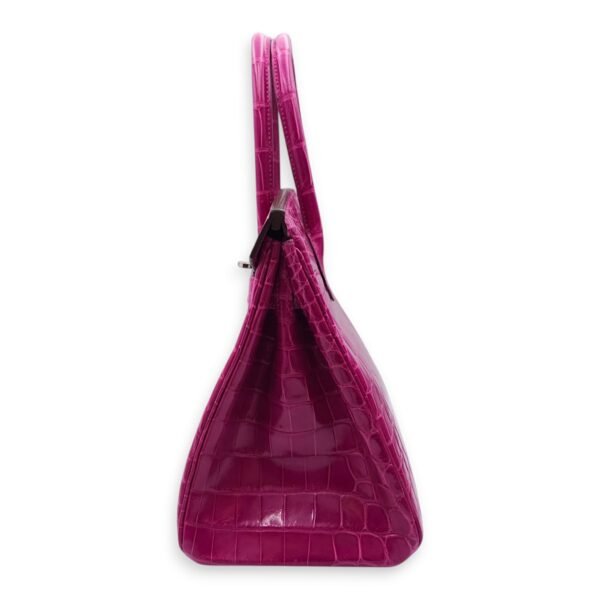 Birkin 30 Pink in Shiny Niloticus, Palladium hardware - Image 3