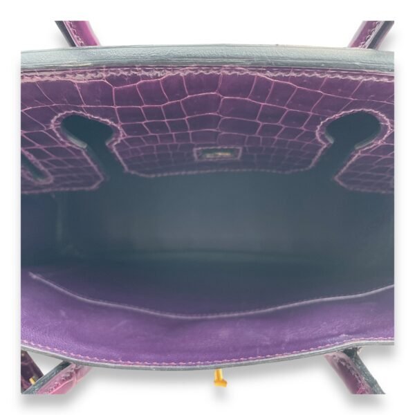 Birkin 30 Purple in Shiny Niloticus, Gold hardware - Image 6