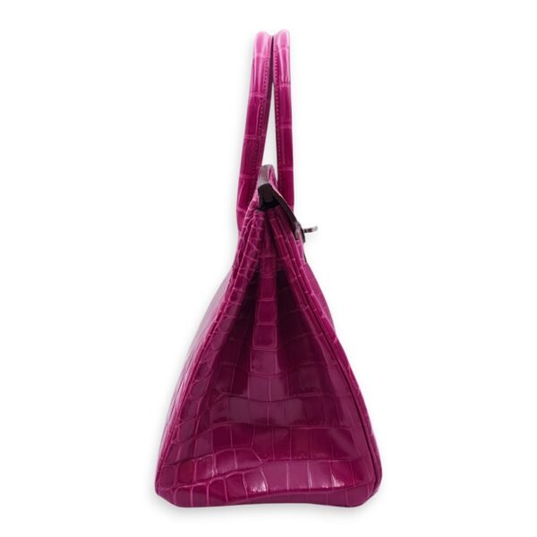 Birkin 30 Pink in Shiny Niloticus, Palladium hardware - Image 4