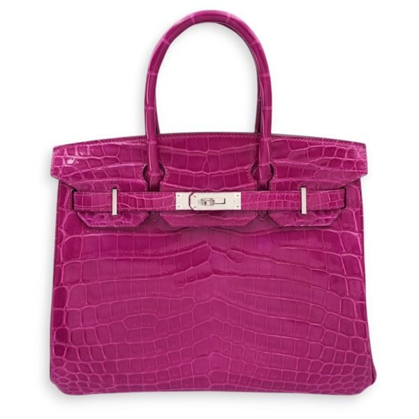 Birkin 30 Pink in Shiny Niloticus, Palladium hardware