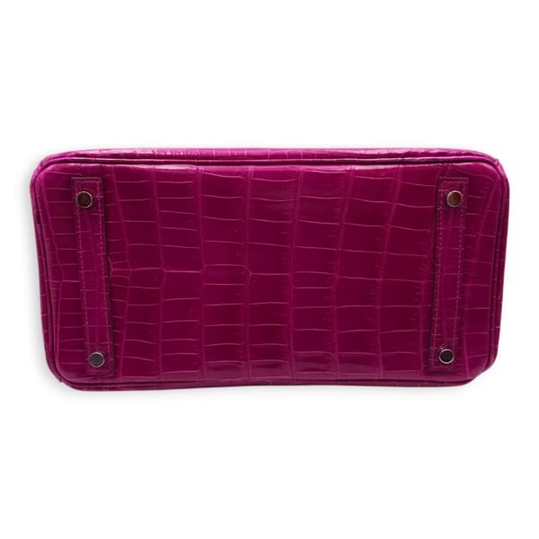 Birkin 30 Pink in Shiny Niloticus, Palladium hardware - Image 5