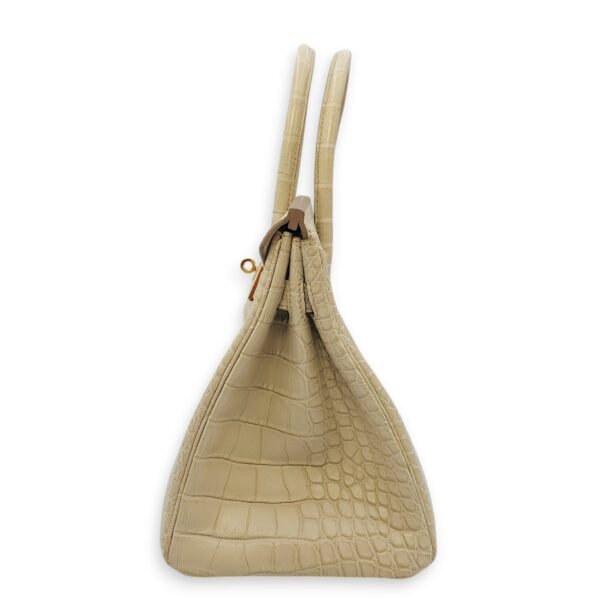 Birkin 30 Beton in Matte Alligator, Gold hardware - Image 5