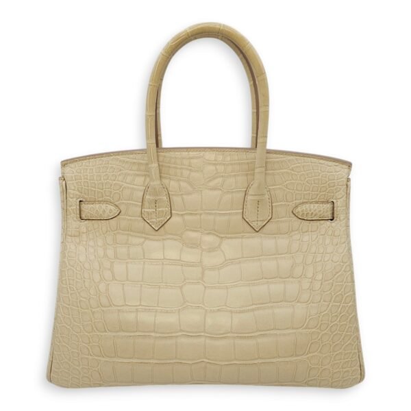 Birkin 30 Beton in Matte Alligator, Gold hardware - Image 3