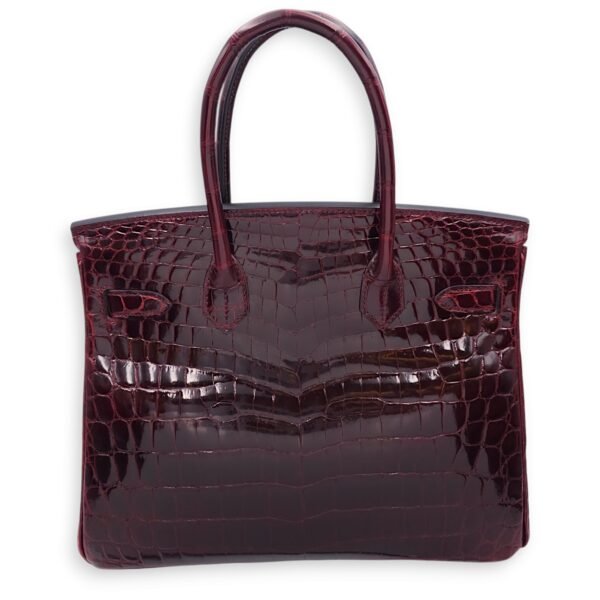 Birkin 30 Bordeaux in Shiny Alligator, Gold hardware - Image 2