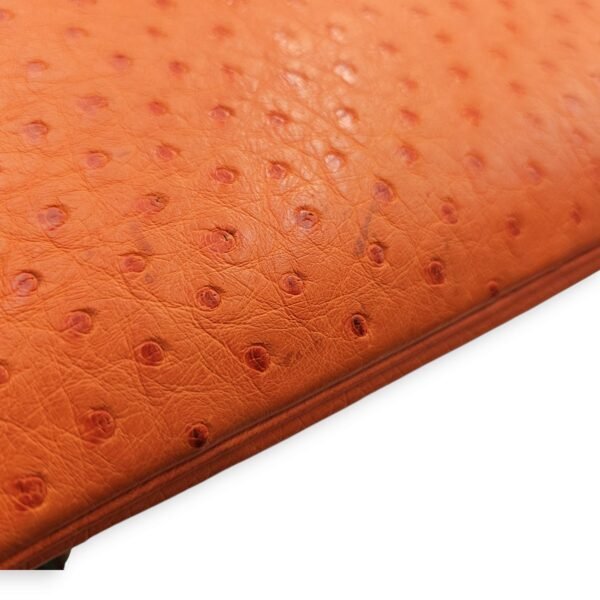 Birkin 30 Orange in Ostrich, Palladium hardware - Image 13