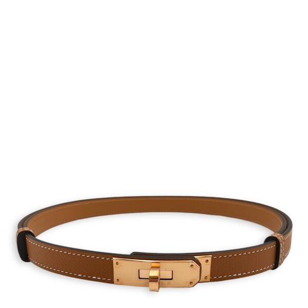 Kelly 18 Gold Belt in Epsom, Rose Gold hardware