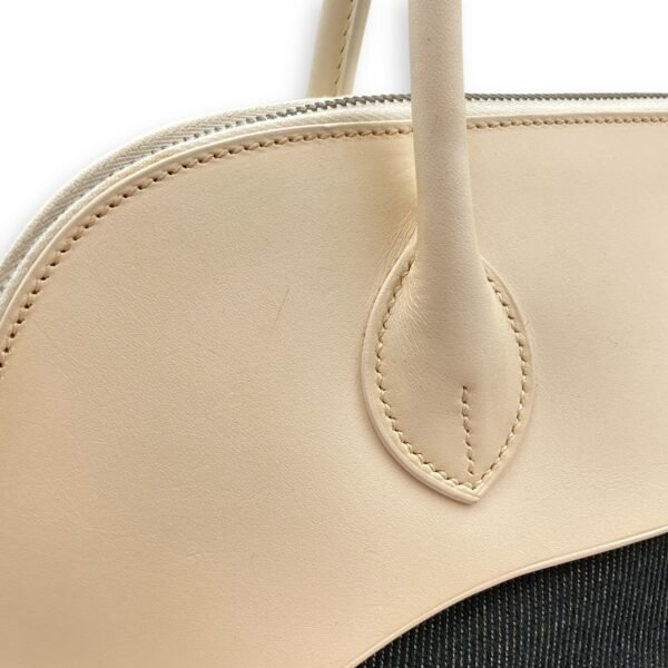 Bolide Relax 35 Blanc/Blue in Denim/calf, Palladium hardware - Image 10