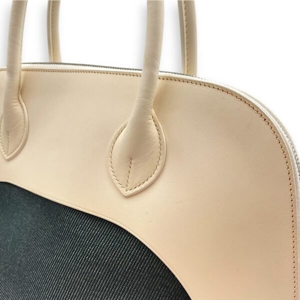 Bolide Relax 35 Blanc/Blue in Denim/calf, Palladium hardware - Image 9