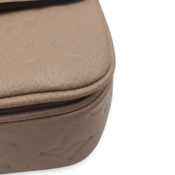 Marceau 24.5x15x6cm Grey Shoulder Bag in Empriente Leather, Gold hardware - Image 12