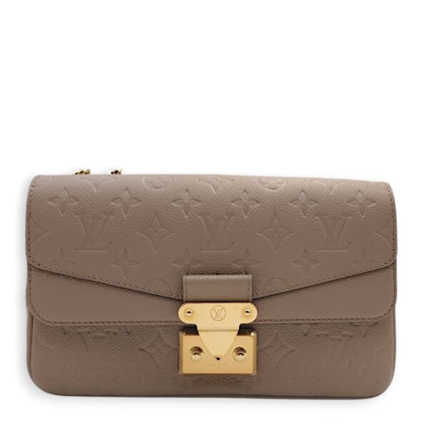 Marceau 24.5x15x6cm Grey Shoulder Bag in Empriente Leather, Gold hardware