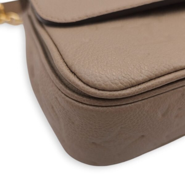 Marceau 24.5x15x6cm Grey Shoulder Bag in Empriente Leather, Gold hardware - Image 13