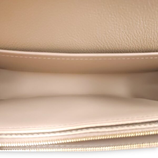 Marceau 24.5x15x6cm Grey Shoulder Bag in Empriente Leather, Gold hardware - Image 10