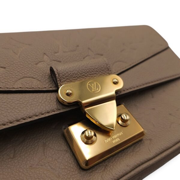 Marceau 24.5x15x6cm Grey Shoulder Bag in Empriente Leather, Gold hardware - Image 11