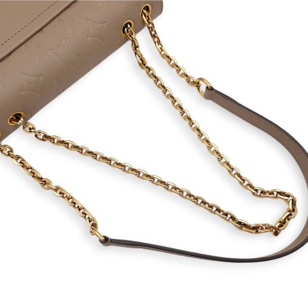 Marceau 24.5x15x6cm Grey Shoulder Bag in Empriente Leather, Gold hardware - Image 4