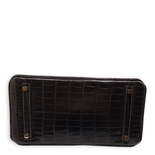 Birkin 30 Graphite in Shiny Niloticus, Gold hardware - Image 5