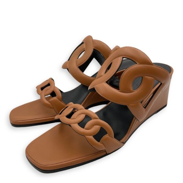 Figari 55 Sz: 39 Gold Sandals in Calfskin - Image 2