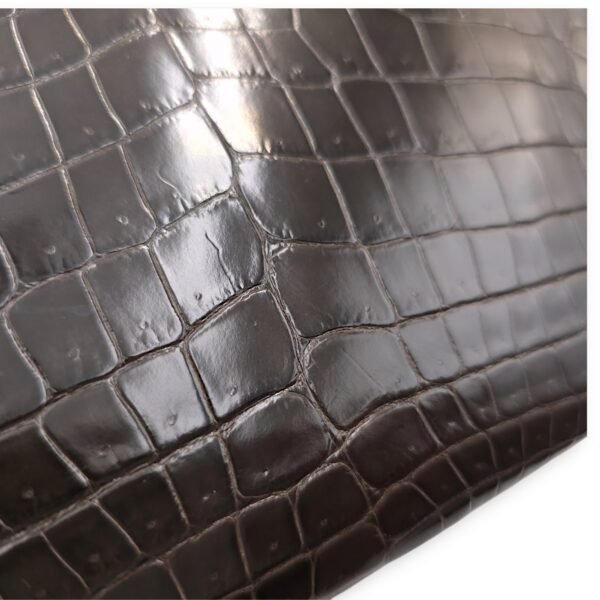 Birkin 30 Graphite in Shiny Niloticus, Gold hardware - Image 11