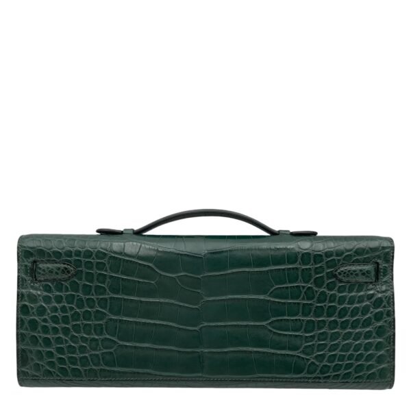 Kelly Cut Vert Titien in Matte Alligator, Palladium hardware - Image 2