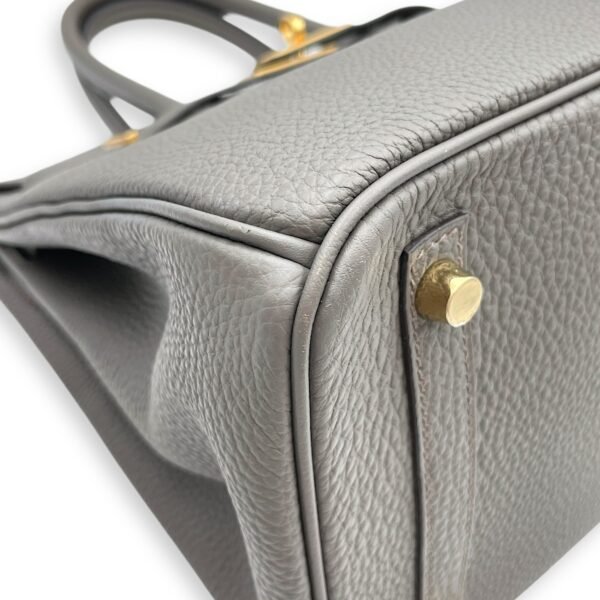 Birkin 30 Etain in Togo, Gold hardware - Image 7