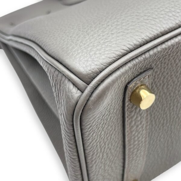 Birkin 30 Etain in Togo, Gold hardware - Image 9