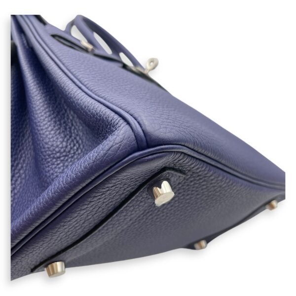 Birkin 25 Blue in Togo, Palladium hardware - Image 11