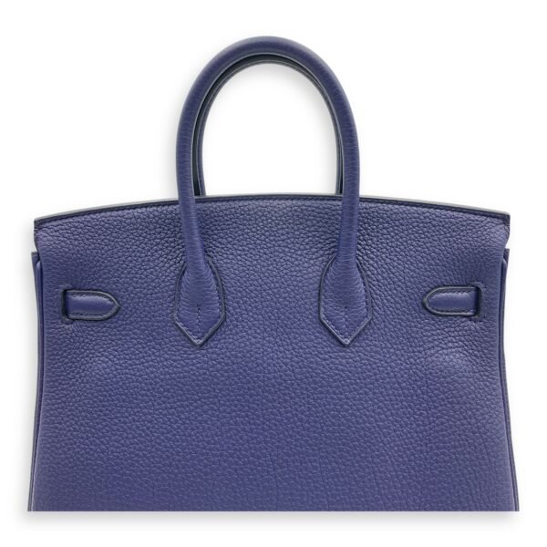 Birkin 25 Blue in Togo, Palladium hardware - Image 8