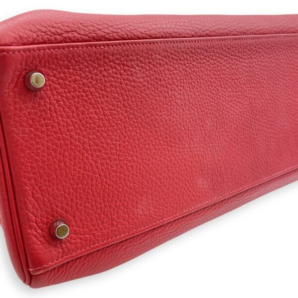 Kelly Amazone 40 Rouge Casaque in Clemence, Palladium hardware - Image 9