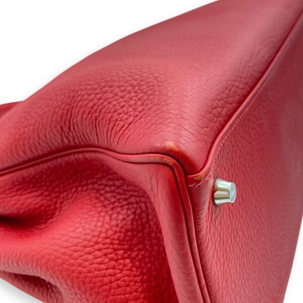 Kelly Amazone 40 Rouge Casaque in Clemence, Palladium hardware - Image 10