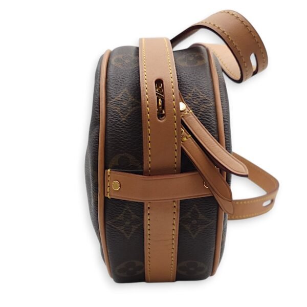 Boite Chapeau Souple PM Brown Crossbody Bag in Canvas, Gold hardware - Image 8