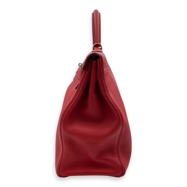 Kelly Amazone 40 Rouge Casaque in Clemence, Palladium hardware - Image 4
