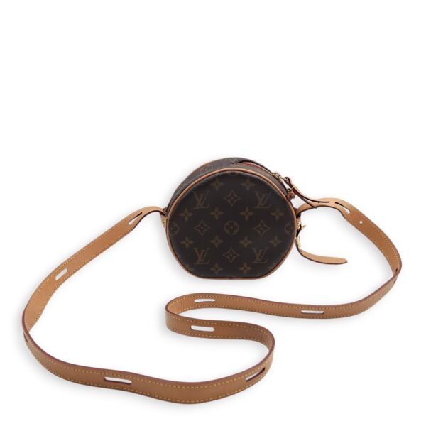 Boite Chapeau Souple PM Brown Crossbody Bag in Canvas, Gold hardware - Image 7